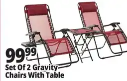 Ocean State Job Lot Zero Gravity Chairs with Side Table 3 Piece offer