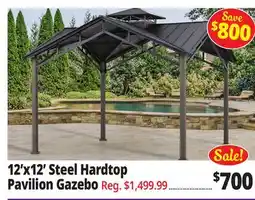 Ocean State Job Lot 12' x 12' Steel Hardtop Pavilion offer