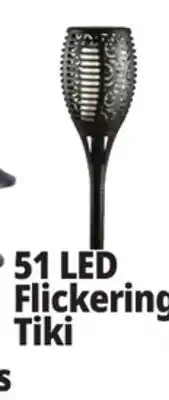 Ocean State Job Lot Outdoor Living Accents Solar 51 LED Tiki Light with Flickering Flame offer
