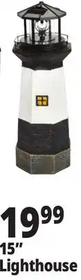 Ocean State Job Lot Solar Lighthouse with Rotating LED Light 15 offer