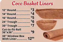 Ocean State Job Lot Coco Basket Liners offer
