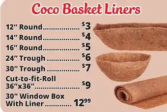 Ocean State Job Lot Coco Basket Liners offer