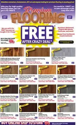 Ocean State Job Lot FREE Flooring offer