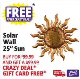 Ocean State Job Lot Regal Art & Gift 25 Solar Wall Decor Gold offer