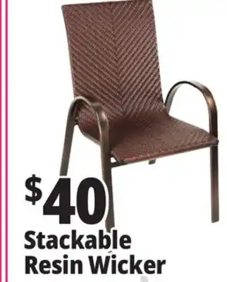 Ocean State Job Lot Stackable Resin Wicker offer