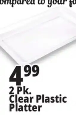 Ocean State Job Lot 2 Pk. Clear Plastic Platter offer