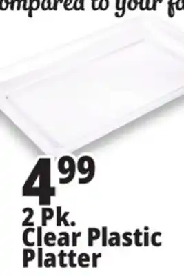 Ocean State Job Lot 2 Pk. Clear Plastic Platter offer