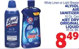 Bravo Supermarkets LYSOL AIR SANITIZER 10 Oz. Can • LIQUID 16 Oz. Btl offer