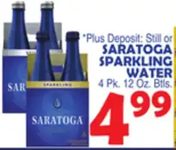 Bravo Supermarkets SARATOGA SPARKLING WATER offer