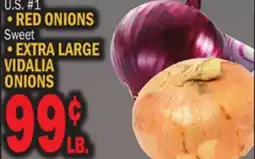 Bravo Supermarkets RED ONIONS Sweet EXTRA LARGE VIDALIA ONIONS offer