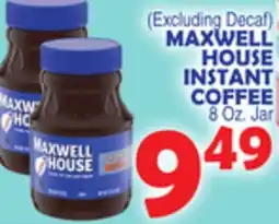 Bravo Supermarkets MAXWELL HOUSE INSTANT COFFEE offer