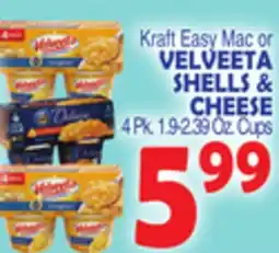 Bravo Supermarkets Kraft Easy Mac or VELVEETA SHELLS & CHEESE offer