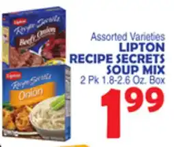 Bravo Supermarkets LIPTON RECIPE SECRETS SOUP MIX offer