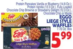 Bravo Supermarkets Kellogg's EGGO LIEGE STYLE WAFFLES 7.76 Oz. Box offer