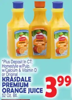 Bravo Supermarkets KRASDALE PREMIUM ORANGE JUICE offer