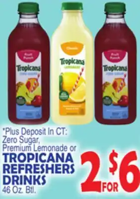 Bravo Supermarkets TROPICANA REFRESHERS DRINKS offer