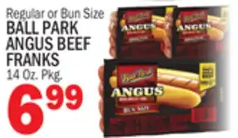 Bravo Supermarkets BALL PARK ANGUS BEEF FRANKS offer