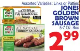 Bravo Supermarkets JONES GOLDEN BROWN SAUSAGE offer