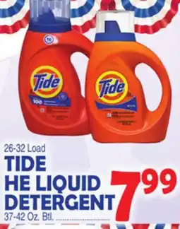 Bravo Supermarkets TIDE HE LIQUID DETERGENT offer