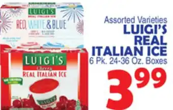 Bravo Supermarkets LUIGI'S REAL ITALIAN ICE offer