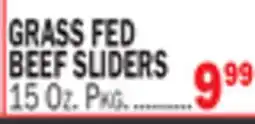 Bravo Supermarkets GRASS FED BEEF SLIDERS offer