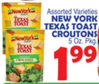 Bravo Supermarkets NEW YORK TEXAS TOAST CROUTONS offer