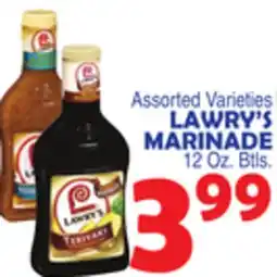Bravo Supermarkets LAWRY'S MARINADE offer