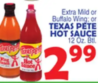 Bravo Supermarkets TEXAS PETE HOT SAUCE offer