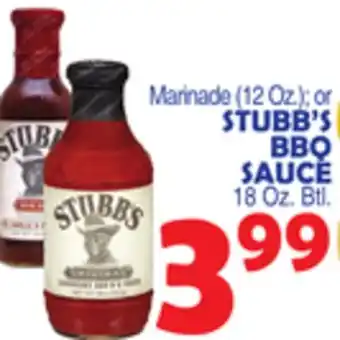 Bravo Supermarkets STUBB'S BBQ SAUCE 18 Oz. Btl offer