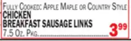 Bravo Supermarkets CHICKEN BREAKFAST SAUSAGE LINKS offer