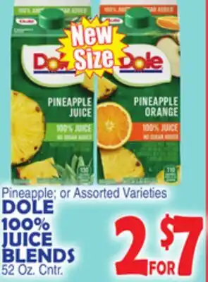 Bravo Supermarkets DOLE 100% JUICE BLENDS offer