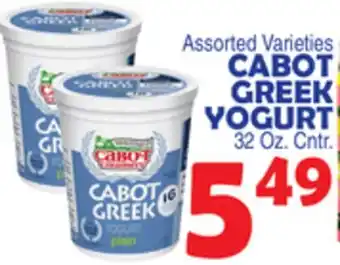 Bravo Supermarkets CABOT GREEK YOGURT offer