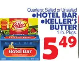 Bravo Supermarkets HOTEL BAR • KELLER'S BUTTER offer