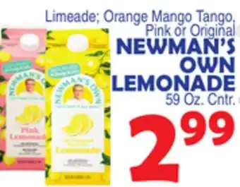 Bravo Supermarkets NEWMAN'S OWN LEMONADE offer