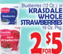Bravo Supermarkets KRASDALE WHOLE STRAWBERRIES 16 Oz. Pkg offer