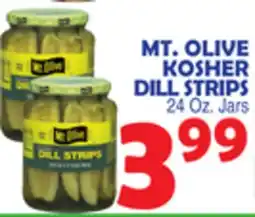 Bravo Supermarkets MT. OLIVE KOSHER DILL STRIPS offer