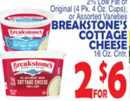 Bravo Supermarkets BREAKSTONE'S COTTAGE CHEESE 16 Oz. Cntr offer