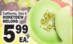 Bravo Supermarkets HONEYDEW MELONS offer