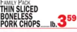 C Town THIN SLICED BONELESS PORK CHOPS offer
