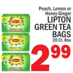 C Town LIPTON GREEN TEA BAGS offer