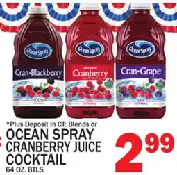 C Town OCEAN SPRAY CRANBERRY BLENDS OR JUICE COCKTAIL offer