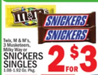 C Town SNICKERS SINGLES offer