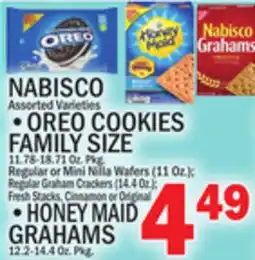 C Town NABISCO OREO COOKIES FAMILY SIZE 11.78-18.71 Oz. Pkg offer