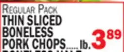 C Town THIN SLICED BONELESS PORK CHOPS offer