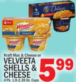 C Town KRAFT MAC & CHEESE OR VELVEETA SHELLS & CHEESE offer