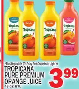 C Town TROPICANA PURE PREMIUM ORANGE JUICE offer