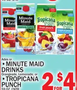 C Town MINUTE MAID DRINKS DRINKS, TROPICANA PUNCH offer