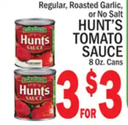 C Town HUNT'S TOMATO SAUCE offer