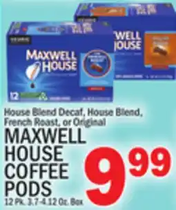 C Town MAXWELL HOUSE COFFEE PODS offer