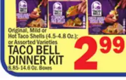 C Town TACO BELL DINNER KIT 8.85-14.6 Oz. Boxes offer
